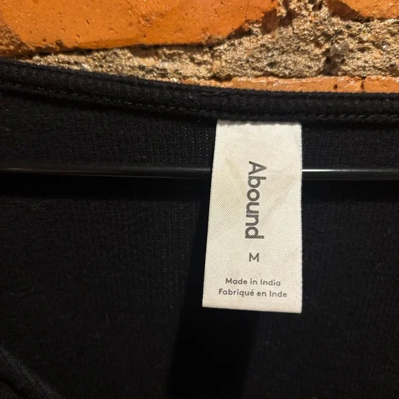 Abound Tie/Open Front Black Dress - Picture 2 of 2